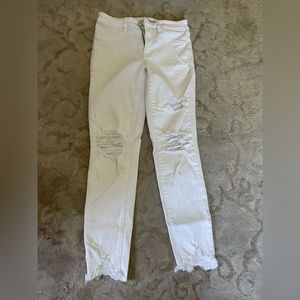 Ripped White Skinny Jeans